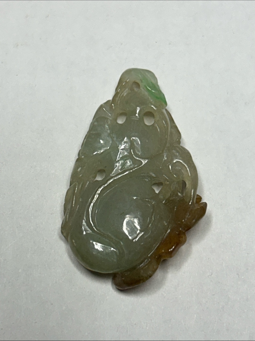 Green Gemstone Carved Pendant